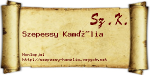 Szepessy Kamélia névjegykártya